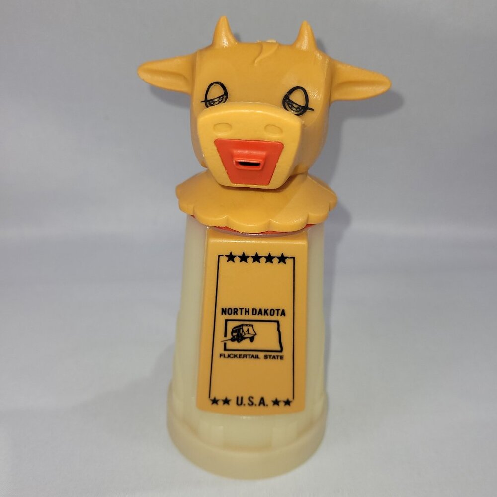 Moo Cow Vintage Plastic Coffee Creamer 6.5" Milk Farm Cream Dispenser by Whirley